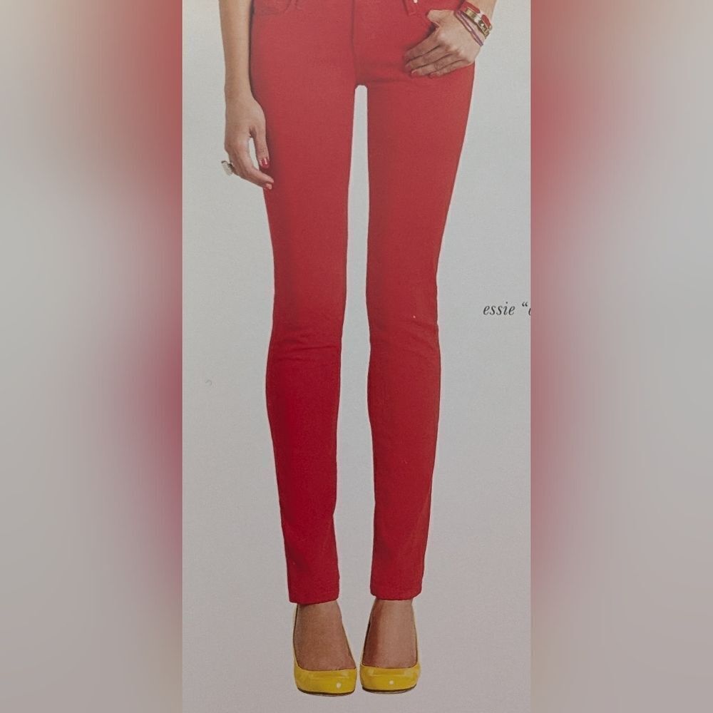 Talbots robin red DENIM slim jeans CLASSIC RED size 2